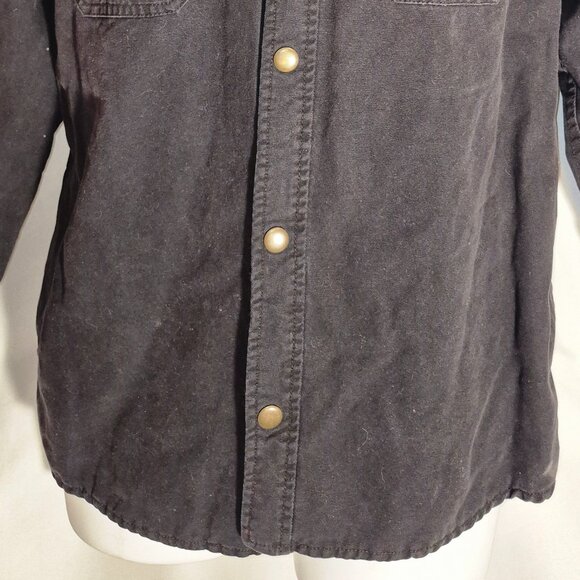 BASIC EDITIONS denim jacket, black, 100% Cotton, metal buttons, lined. size MED. - Picture 11 of 16